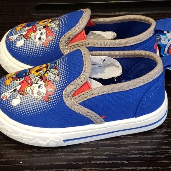 Paw Patrol Toddler Boys Casual Blue Canvas Shoes - Size 5 - NEW! - Picture 4 of 8